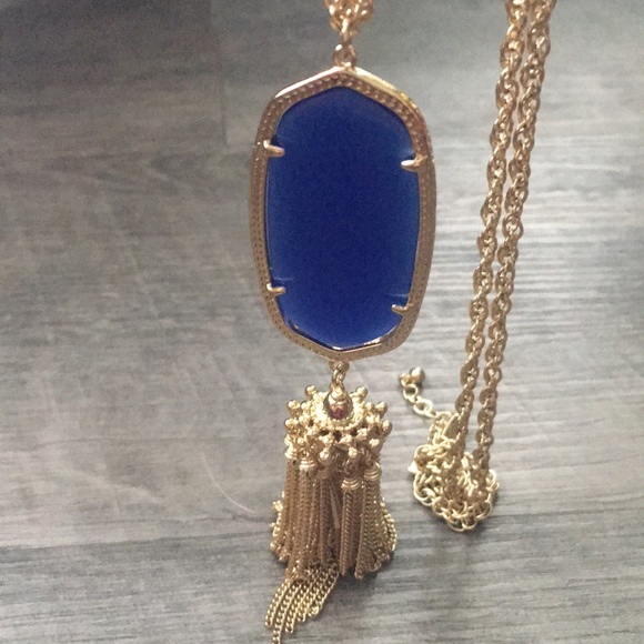 💯Auth KENDRA SCOTT Rayne Cobalt Blue Necklace - Picture 4 of 6